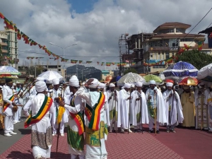 الاحتفال بعيد الغطاس الإثيوبي بألوان زاهية في مدن مختلفة