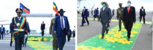 قادة جنوب السودان و أوغندا وجمهورية الكنغو الديمقراطية يصلون إلى أديس أبابا