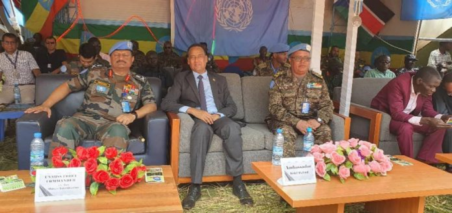 قائد قوة بعثة الأمم المتحدة يعرب عن تقديره لدعم حفظ السلام الإثيوبي في جنوب السودان