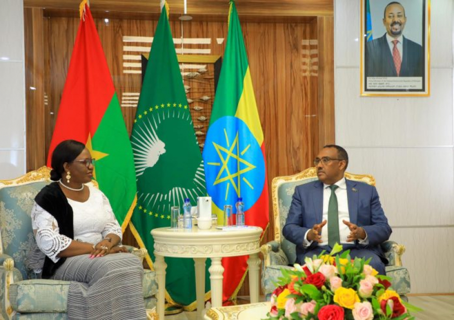 نائب رئيس الوزراء ووزير الخارجية يُجري محادثات مع وزيرة خارجية بوركينا فاسو