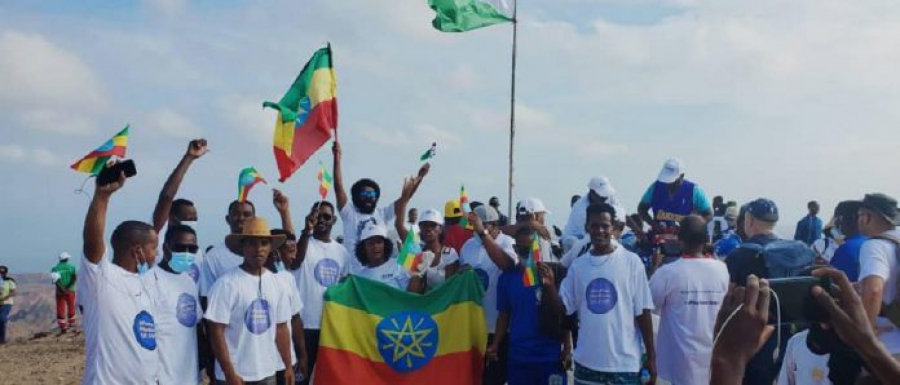 الإثيوبيون، وأصدقاء إثيوبيا شاركوا في مسيرة السلام الأفريقية في جيبوتي تحت شعار &quot;NO MORE&quot;