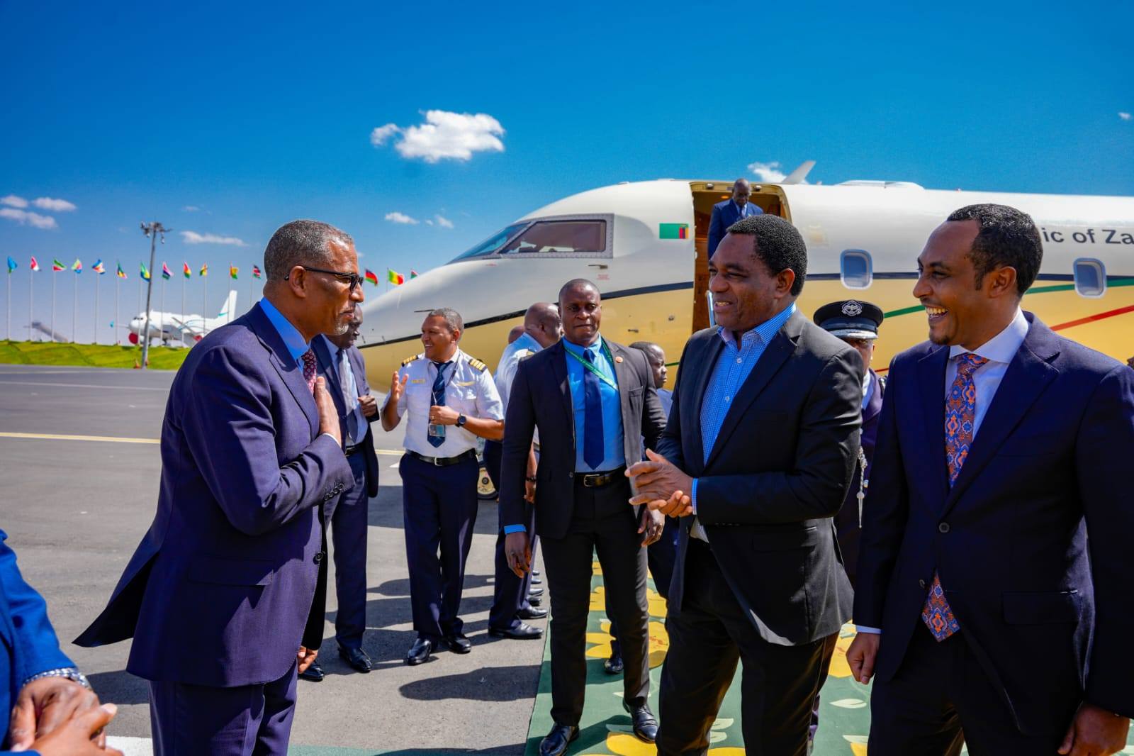Zambian, Somali Leaders Land in Addis Ababa for AU Summit, Italy-Africa Forum