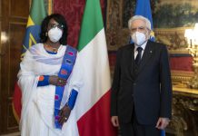 Ambassador Demitu Presents letter of Credence to Italian President