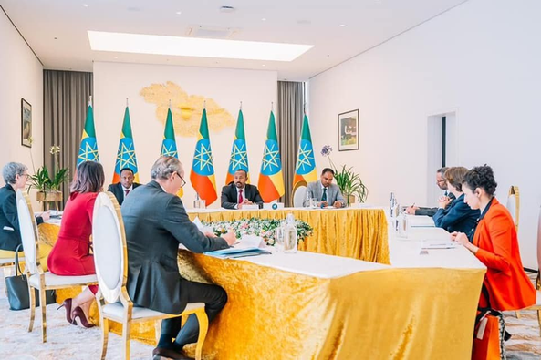 PM Abiy Confers with French, German Foreign Ministers in Addis Ababa